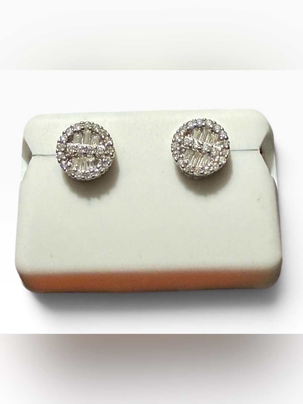 Classic 925 Sterling Silver Round Moissanite Earrings